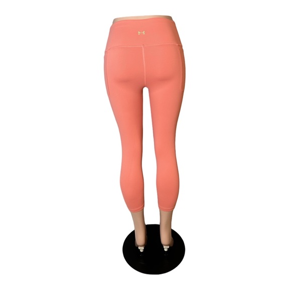 Under Armour Coral High Waist Crop Leggings Womens Medium Fall Fitness Activewea - Picture 2 of 5